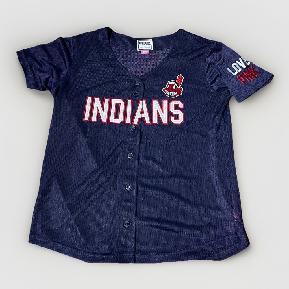 Cleveland Indians Victoria's Secret PINK MLB Mesh Jersey 5th & Ocean Collab